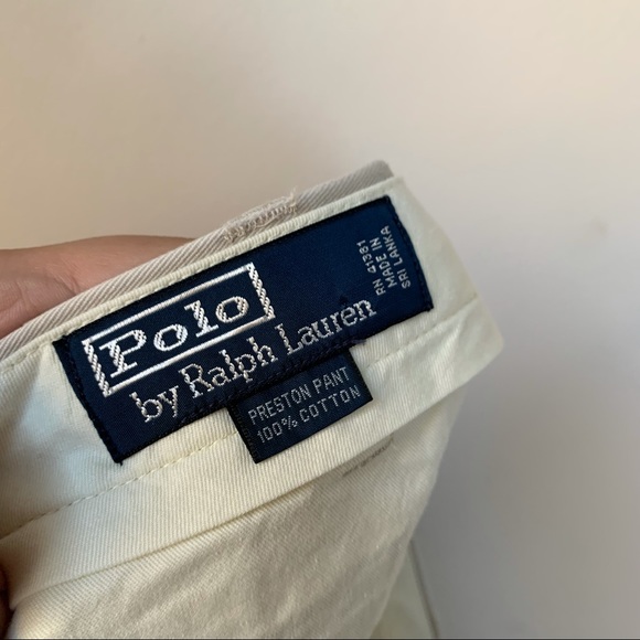 Polo by Ralph Lauren NWT Dead Stock Preston Pant Khaki 100% Cotton Size 42 x 32 - Picture 6 of 9